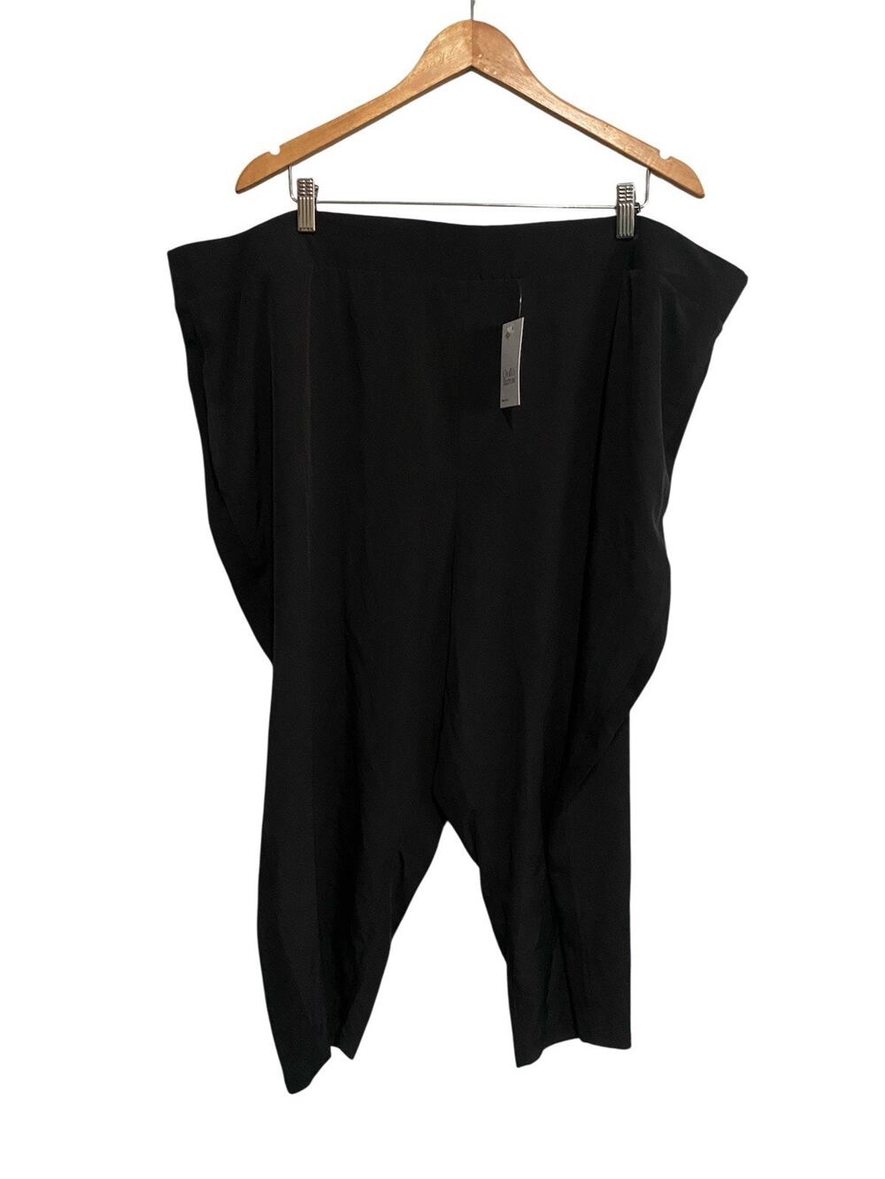 Croft & Barrow Black Track Pants Plus Size 3X Stretch Lightweight Casual Lounge